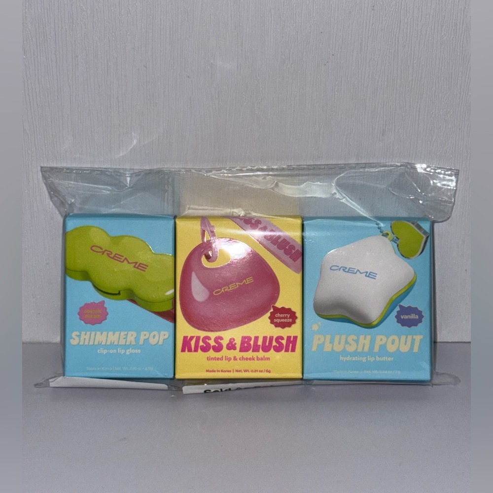 The Crème Shop Carry Me Lip Bundle - 3 Lip Gloss and Balm Set